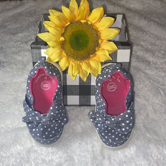 wonder nation Other - Size 4 wonder nation grey and white polka Velcro sneakers
